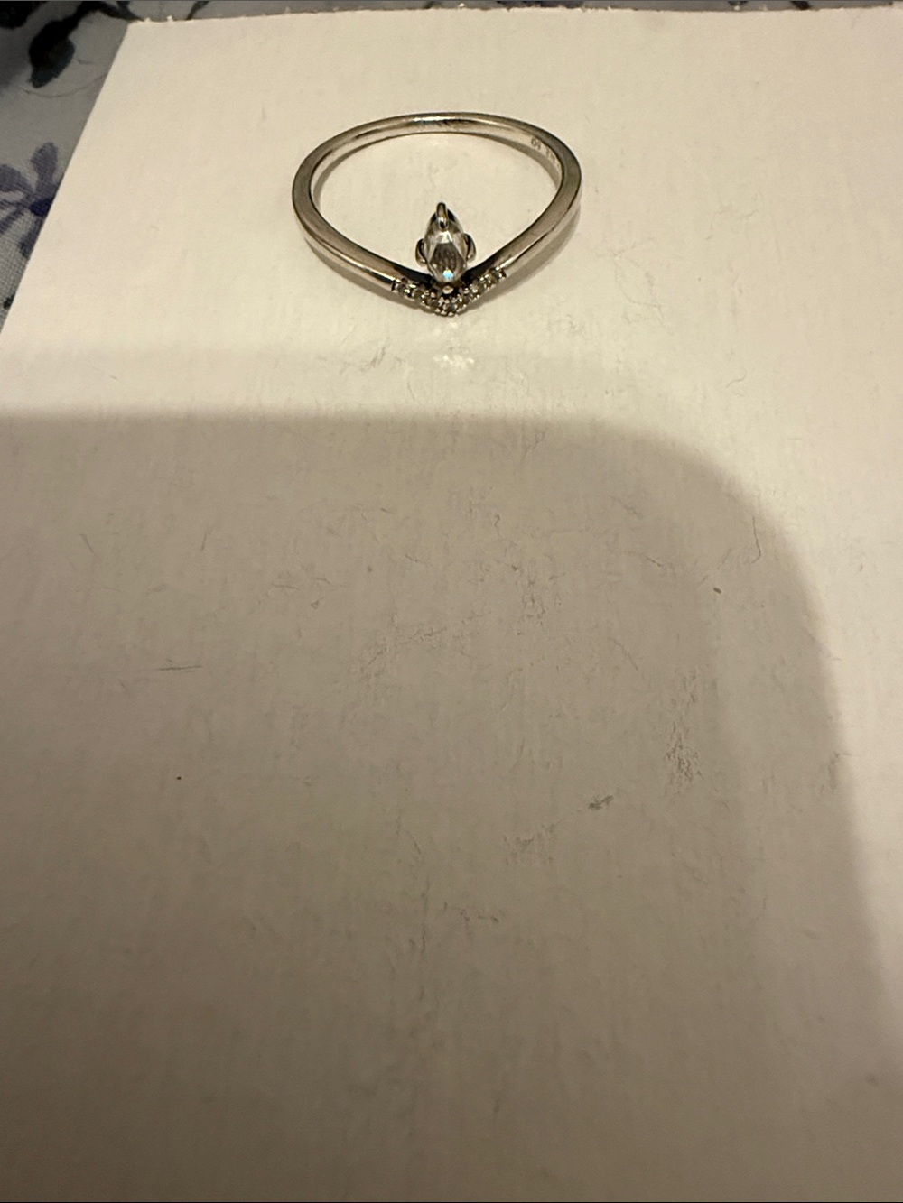 Pandora Classic Wishbone Ring: 925 Sterling Silver; Size 9
